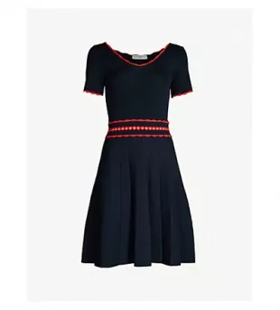 Fit-and-flare Stretch-knit Dress