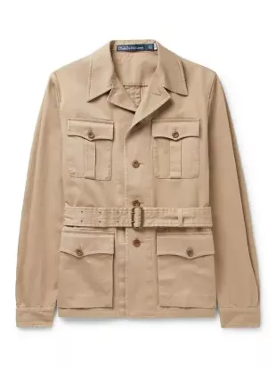 Cotton belted jacket