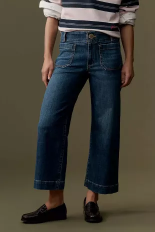 Colette Mid Rise Wide Leg Cropped Jeans