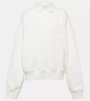 Dende Cotton Blend Terry Polo Sweater