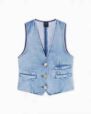 Lightweight Cotton and Lyocell Denim Vest