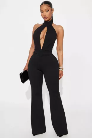 Jayleen Halter Belted Jumpsuit