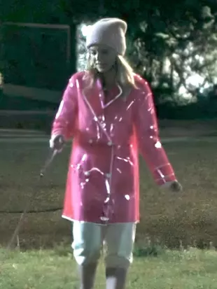 Elle Lexi Minetree Pink Transparent Rain Coat