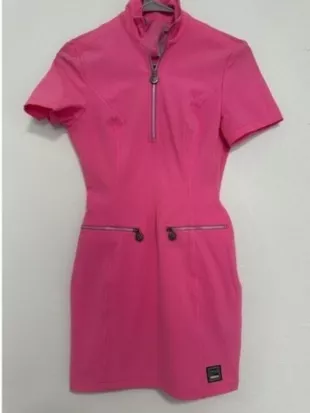 Elle 2026 Lexi Minetree Pink Zip Pocket Dress