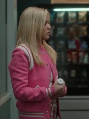 Elle 2026 Lexi Minetree Pink Bomber Jacket