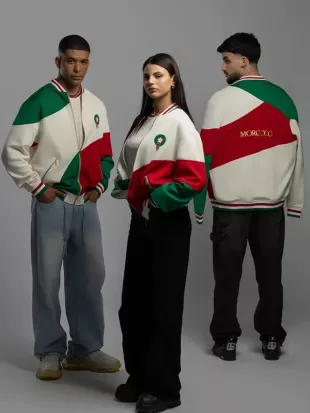 Morocco World Cup 2026 Colorblock Fleece Jacket