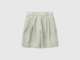 Pure Linen Bermuda Shorts