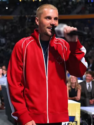 Justin Bieber NHL Draft 2026 Maple Leafs Red Jacket