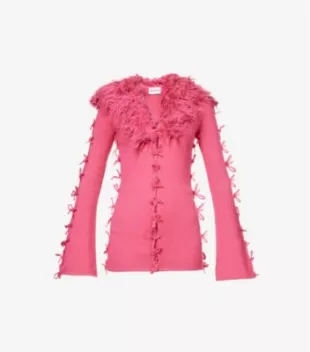 Peggy Faux-Fur Trim Cardigan