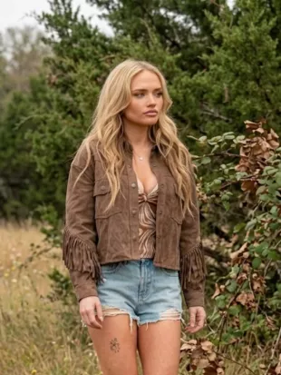 Dutton Ranch Natalie Alyn Lind Fringe Jacket