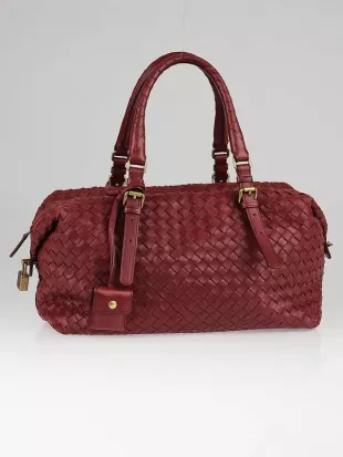 Eclipse Woven Leather Small Montaigne Satchel Bag