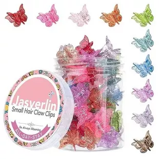 Glitter Mini Butterfly Hair Claw Clip