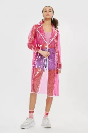 Clear Vinyl Trench Coat