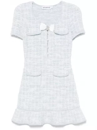 Check-knit Mini Dress