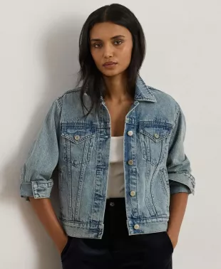 Paizley Rigid Denim Trucker Jacket
