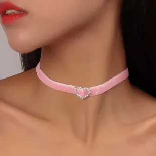 The Pink Heart Choker