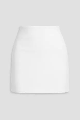 Ohemia Satin-Trimmed Crepe Mini Skirt
