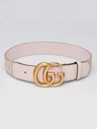 Dusty Pink Smooth Leather Double G