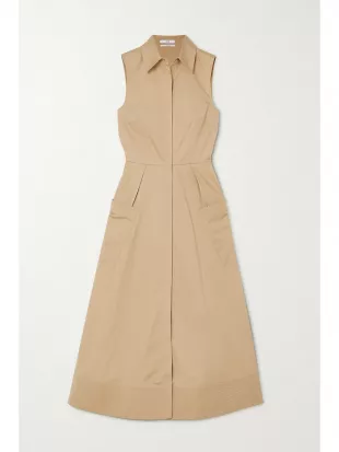 Cotton-Poplin Midi Shirt Dress