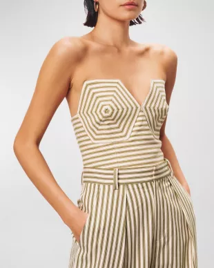 Suki Striped Bustier Top
