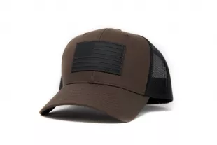 AMERICAN FLAG HAT-BROWN