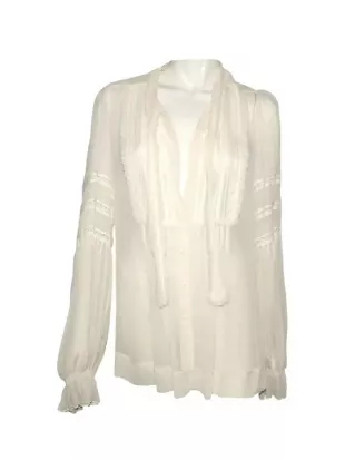 Leverage 2026 Maggie Collins Sheer Lace Blouse