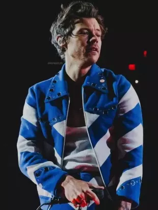 Harry Styles Love On Tour Blue Striped Tracksuit