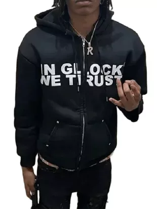 In Glock We Trust Black Hoodie