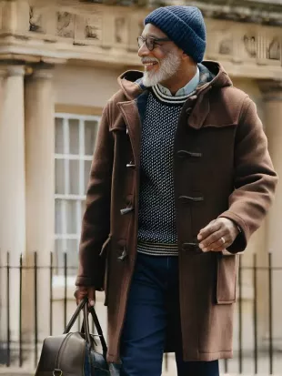 Brown Classic Toggle Coat