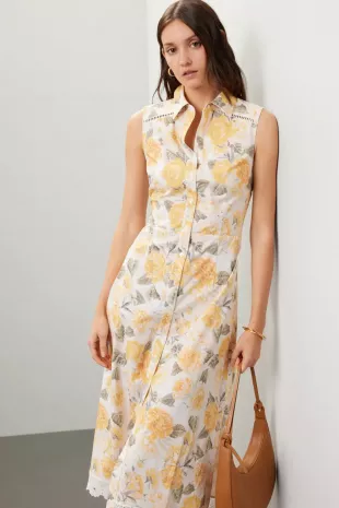 Sleeveless Shirt Dress