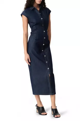 Airflex Leah Cotton Blend Denim Shirtdress