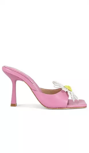 Embellished Heeled Mules