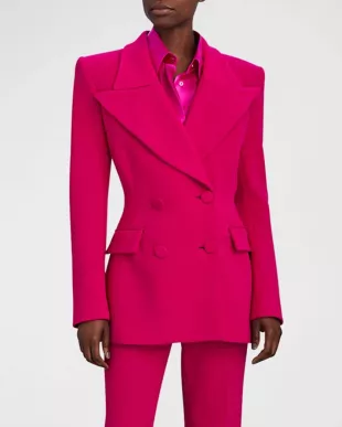 Double-Breasted Strong Blazer Jacket