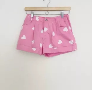 Heart Print Shorts