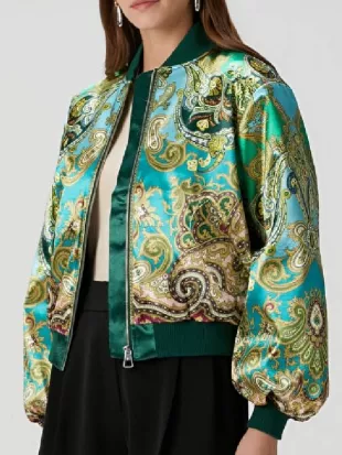 Camp Rock 3 Girl Paisley Bomber Jacket