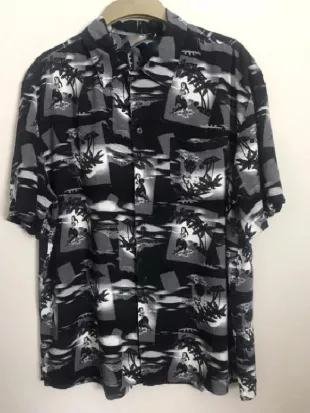 Leverage S02 Timothy Hutton Black Hawaiian Shirt