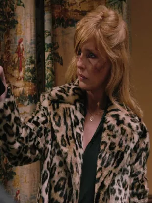 Yellowstone S2 Beth Dutton Cheetah Print Coat