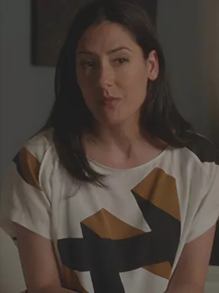 The Nine Lives Of Chloe King S01 Alicia Coppola Printed Blouse