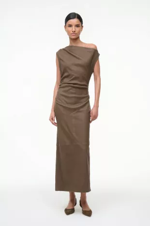 Phare Leather Dress Truffle