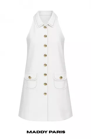 Giselle Crepe Halter Mini Dress