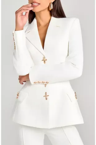 Nicola Notch Lapel Stretch Crepe Blazer
