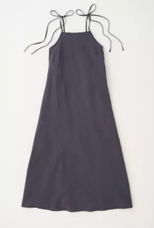 Women's Seersucker Dress in Iron
