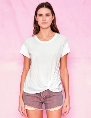Short Sleeve Tee with Side Twist
