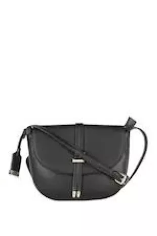 Black Textured Casual Sling Bag