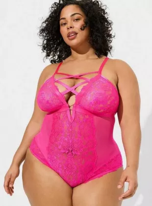 Floral Lace Strappy Baby Doll
