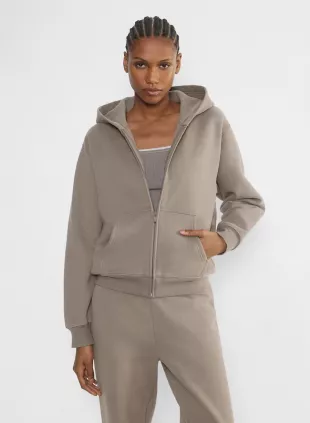 Cozy Sweatfleece Perfect Zip Hoodie