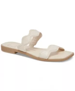 Ilva Wavy Double-Strap Slide Sandals