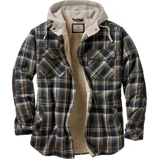 Legendary Whitetails Camp Night Berber Lined Hooded Flannel Shirt Jacket