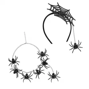Spider Headband Necklace Set
