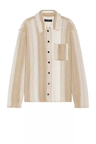 Truck Cardigan Shirt in Dust Taupe
